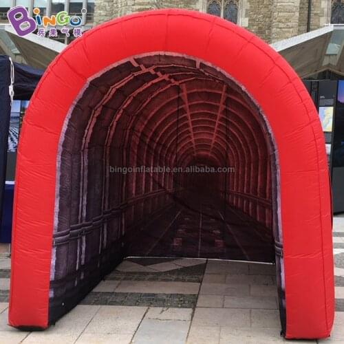 Customized 2.5x2x2.5 Meters Inflatable Rail Tunnel For Outdoor Display - BG-T0XX01