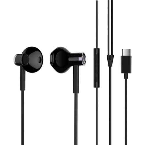 Xiaomi 9 Hybrid DC Half In Ear Earphone Mi Dual Driver Type C Headsets With Mic For MIUI 11 Ultra 10 10T Pro Redmi K30S K40 Pro