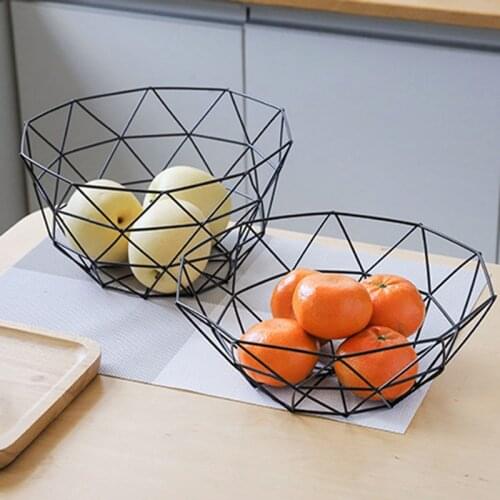 Nordic Creative Living Room Home Snack Fruit Tray Golden Simple Wrought Iron Drain Fruit Plate Metal For Wedding Decoration