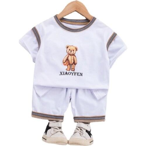 New Summer Baby Clothes Foy Girls Fashion Children Boys Cotton T-Shirt Shorts 2Pcs/Sets Toddler Casual Clothing Kids Tracksuits