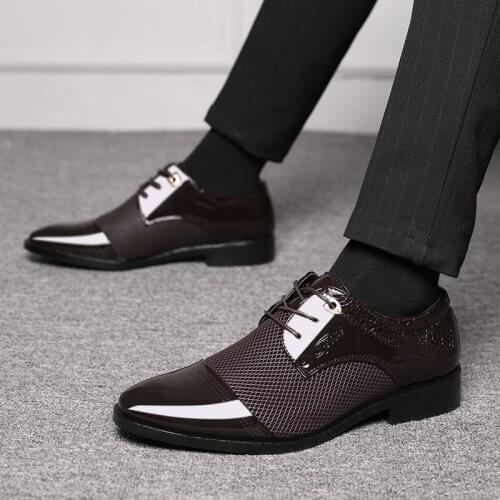 New Arrival Men Formal Slip On Shoes Pu Leather Flat Shoes sapato social masculino Male Business Shoes ghj7