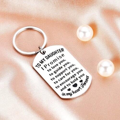 Daughter Wedding Gifts from Mom Inspirational Keychain Gift for Teen Girl Graduation for Teenage Girls Kids Birthday Presents