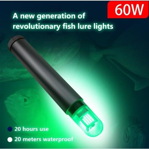 60w wireless charging underwater fish attracting light spot fish light trawl seine light squid light set fish light ocean light