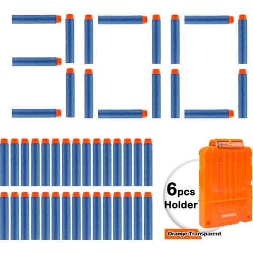 300PCS Foam Bullets For Nerf Elite Mega Series Toy Gun Refill Darts Blaster for Nerf Accessories Compatible Bullet Clip Gift