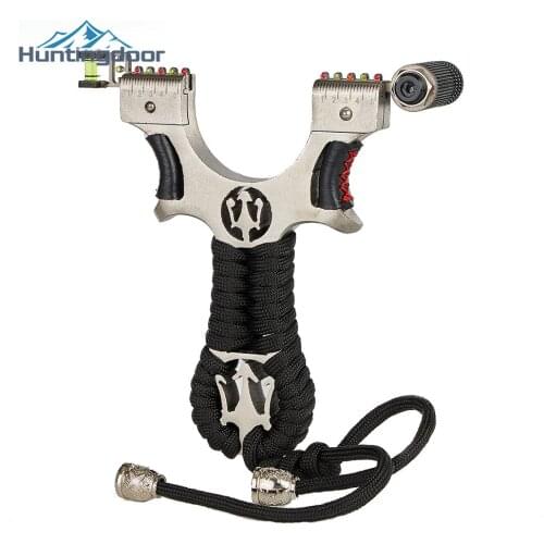 Powerful Laser Slingshot Stainless Steel Catapult Hunting Accessories Outdoor Shooting Practice Games Rubber Band Sling Shot