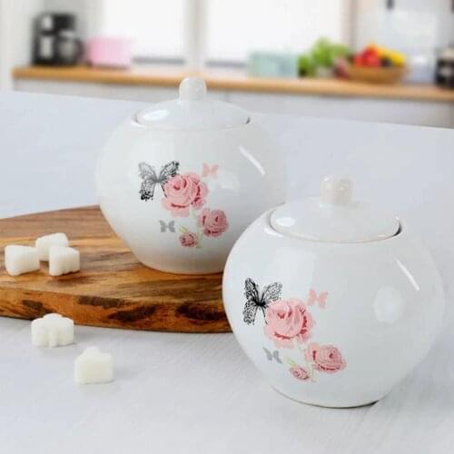 Rose Trend Candy Holder 10 cm 2 PCs Stoneware Earthenware