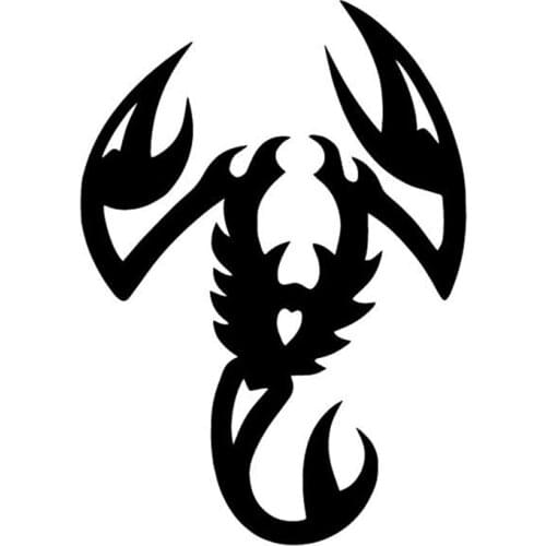 Scary Scorpion Creative Applique Fashion Car Window Applique Personality Pvc Waterproof Applique Black/white, 16cm*11cm