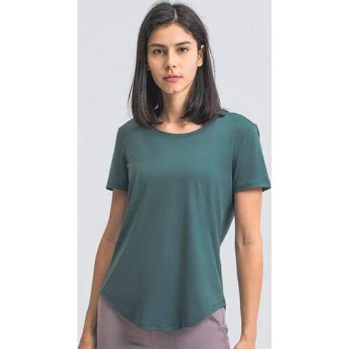 Sexy Fitness Blouses Sports Tops Women Haut Femme Loose Short Sleeves Breathable Yoga Shirts Vest Gym Clothing Crop Top Summer