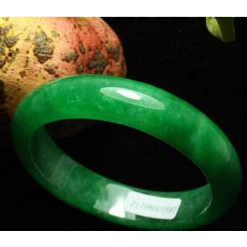 Certified Natural Emerald Green Jadeite Jade Bangle Bracelet Handmade DROP SHIPPING