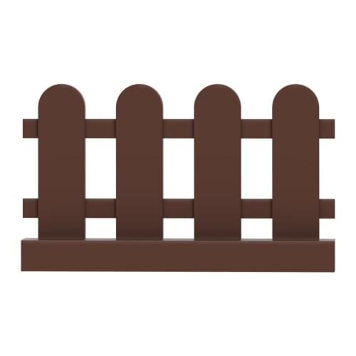 [MOC Hub] 12PCS Brown Fence Building Blocks Compatible Major Brand Kids Toys 1x4x2 33303 Early Learning Education Gifts