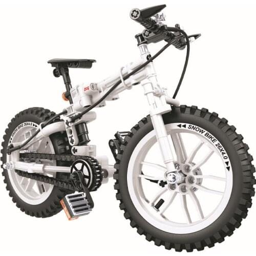 Winner 7072 Technic Bike Series The Folding Bicycles Building Blocks Set Mountain Bike Model Bricks Classic Toys Christmas Gifts