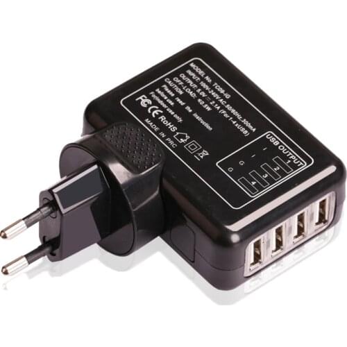 5V 2.1A 4 Port USB Charger Universal AC Wall Charger Travel Emergency Charger US UK EU AU Plug Converter Optional