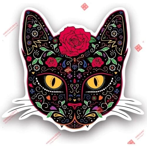 Interesting Car Traders Sugar Skull Car Styling PVC Vinyl Motorcycl Accessories