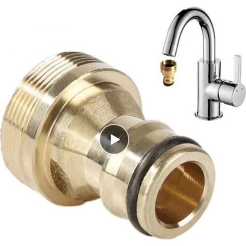 1pcs Brass Garden Water Connectors Hose Connector Kitchen Water Tap Adaptor Car Wash Water Gun Fast Joints Fittings With Washer