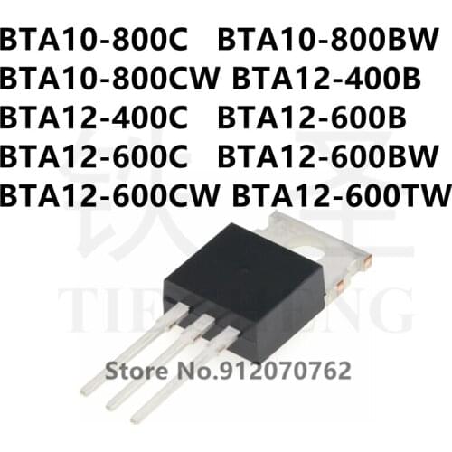 10PCS BTA10-800C BTA10-800BW BTA10-800CW BTA12-400B BTA12-400C BTA12-600B BTA12-600C BTA12-600BW BTA12-600CW BTA12-600TW TO-220
