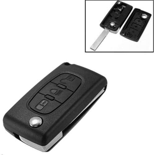 3 Button Flip Folding Remote Key Fob Case Fits Citroen C2 C3 C4 C5 C6 Picasso Car Key Cover Fob Case Shell Car Key Accessories
