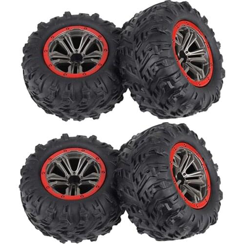 4PCS for 1/10 9125 RC Trucks Car Tires Wheels 25-ZJ02 for Hosim High Speed 9125 RC Cars S920 RC Trucks