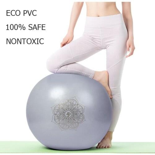 65cm Printed PVC Yoga Ball Eco Non toxic Fitness Exercise Balance Ball Gym Bodybuilding Stretching Pilates Ball For Women