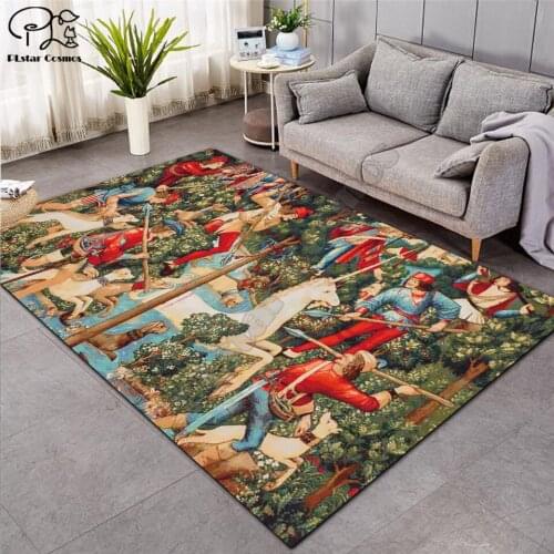 EUR Religion Art Painting Thick Carpet Mat for Living Room Doormat Flannel 3D Printed Bedroom Non-slip Floor Rug style-3