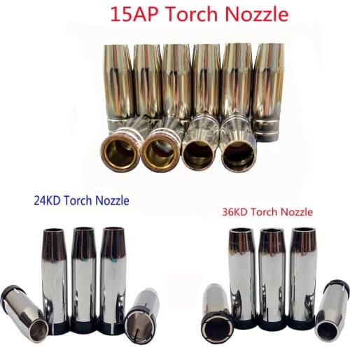 Gas Nozzle 15AK 24KD 36KD 14AK MIG Welding Gun Tip Nozzle Shield Cup for 180A 230A 320A Euro Style MIG Welding Torch