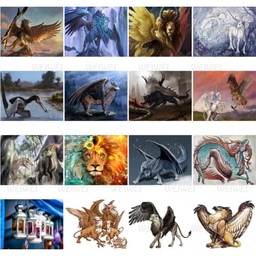 Mythical Beast 5D Diamond Painting Home Decoration Handmade Gift Magic Animal Mosaic DIY Sticker Diamond Embroidery Wall Art