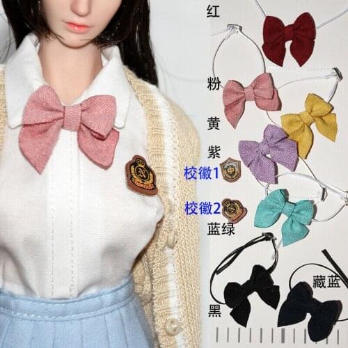 1/6th Uniforms Bow Tie School Badge Model for 12" Female Body
