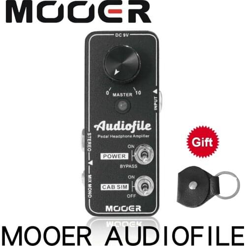 MOOER Audiofile Headphone Amplifier Effect Pedal Built-in Analog Speaker Cabinet Simulation True Bypass Full Metal Shell