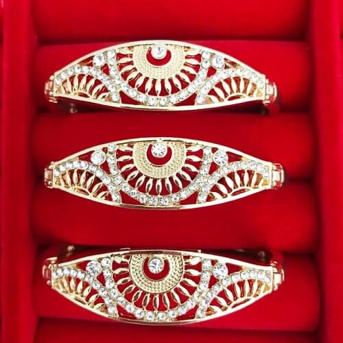 Moroccan vintage Rhinestone bracelet set jewelry woman caftan crystal Wrist 3pcs/set Accessories free shipping
