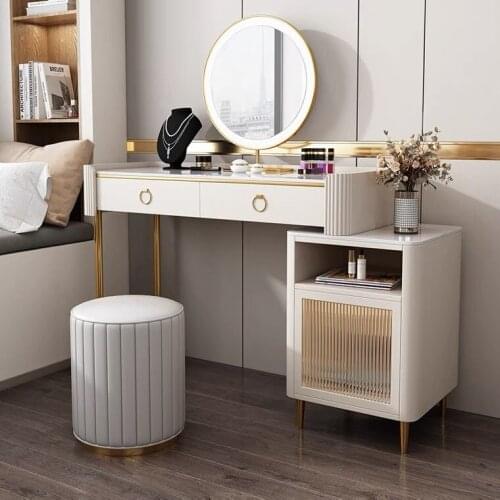 New Light of Luxury Rock Plate Contemporary and Contracted Small Family Model Bedroom Dresser Web Celebrity Makeup Receive Ark