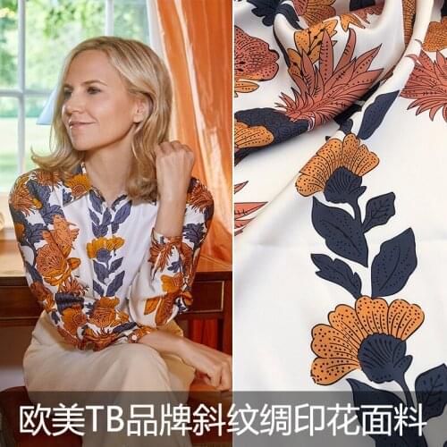 2021 Spring and summer brand new vertical striped twill womens clothing high custom digital printing fabric