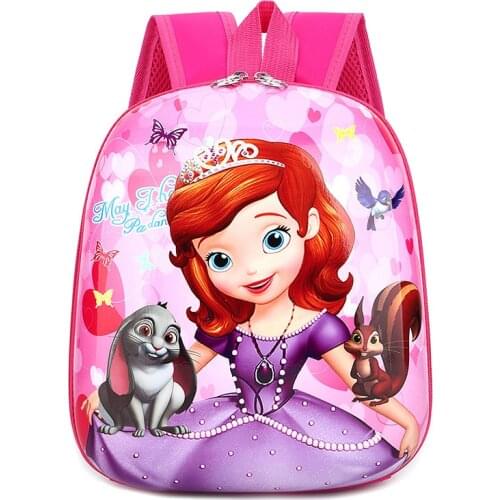 New EVA Penguin Elsa Priness Schoolbag Children Backpack Hard Shell Backpack Cartoon Lovely Sofia Travel Bag Kids Cute Satchel