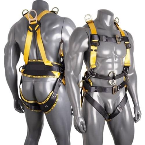 Full Body Personal Protection Equipment Industrial Fall Protection Construction Safety Harness Waist Support Side D Ring Belt