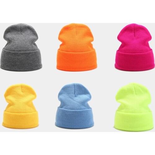 70g Solid Color Knitted Hat Autumn Winter Men Women Beanies Big Size Skullies Hat Warm Windproof Skateboard Hip Hop Unisex