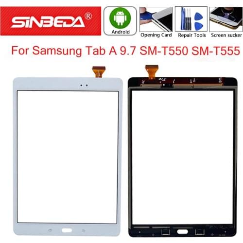 Original Touch For Samsung Galaxy Tab A 9.7 SM-T550 SM-T555 Touch Screen Glass Lens With Tools