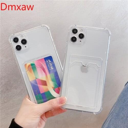 For Samsung Galaxy A02S A02 A01 A10S M10 A10 M01S Transparent Card Bag Case Bumper Four Corners Anti-fall Cover