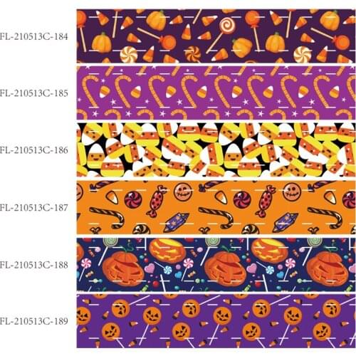 50 yards/lot) Hot sale 1-1/2" 38mm happy Halloween ribbon