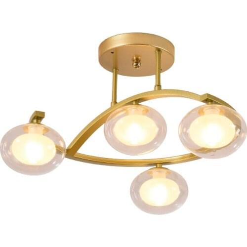 Nordic ceiling lamp living room lamp creative personality bedroom lamp gold magic bean ceiling lamp glass lights for bedroom