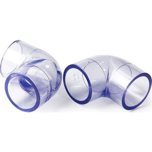 Gogo PVC tube transparent elbow pipe PVC fittings UPVC water pipe 90 degree elbow plastic right angle elbow 20-50mm
