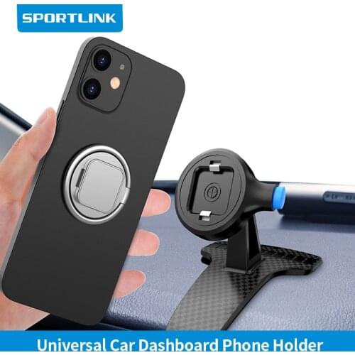 Sportlink Car Phone Mount 360 Degree Rotation Dashboard Cell Phone Holder with Phone Number Stickers For 4 to 7 inch Smartphones