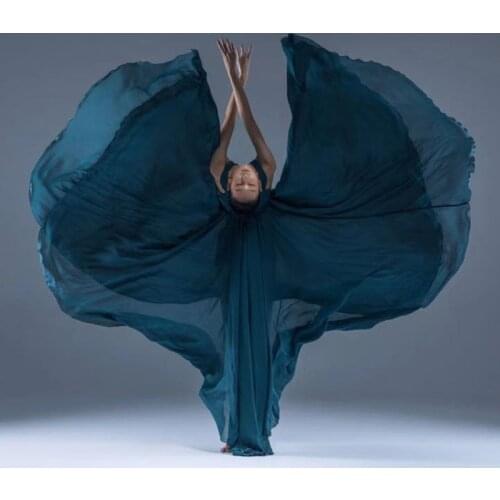 Women Flamenco Dress Spain Folk Belly Gypsy Solid Flamengo Ballet Ballroom Performance Costume 720 Degrees Classical Dance Skirt