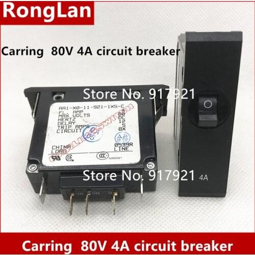 Carring Jialing 80V 4A circuit breaker with auxiliary air switch circuit breaker 1P4A DC80V equipment --12pcs/lot