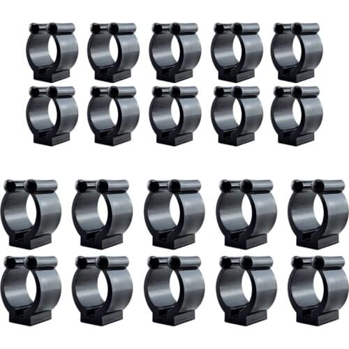 10pcs Fishing Rod Holder Clips Nylon Pool Cue Fish Poles Wall Mounted Storage Rack Fishing Accessories High Quality and New