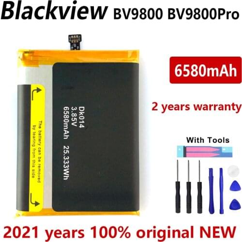 100% Genuine New 6580mAh Batteria for Blackview BV9800 Pro Battery BV9800 Original Batteries High Quality Batteria with Tools