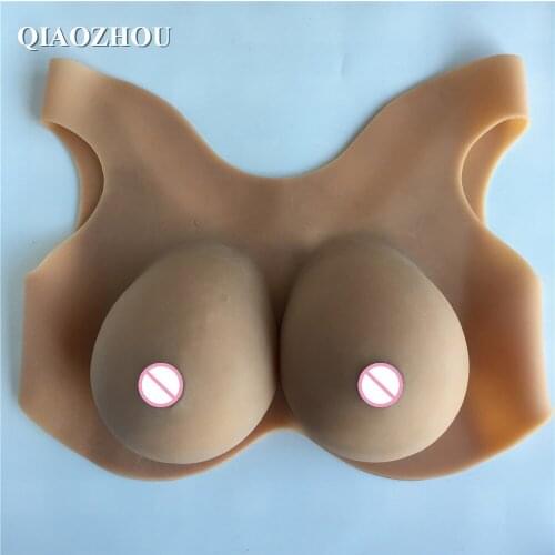 1600g DD cup realistic fake boobs drag queen shemale crossdresser silicone breast form