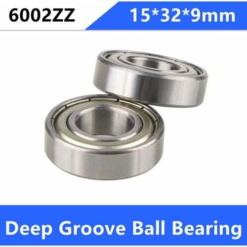 500pcs/lot 15x32x9mm 6002ZZ 6002Z 6002 Z ZZ 15*32*9mm metal cover Deep Groove Ball bearing Ball Bearings