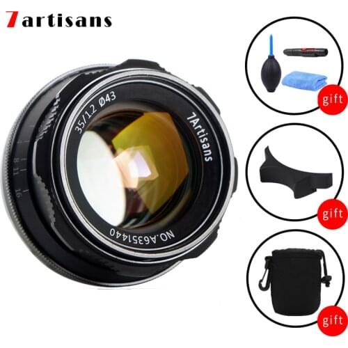 7artisans 35mm F1.2 APS-C Manual Mirrorless Fixed Focus Lens For Sony E Mount Canon EOS-M Mount Fuji FX M43 Mount