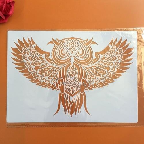 A4 29 *21cm animal owl DIY Stencils Wall Painting Scrapbook Coloring Embossing Album Decorative Paper Card Template,wall plastic