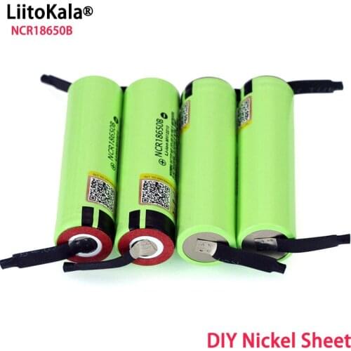 Liitokala New Original 18650 NCR18650B Rechargeable Li-ion battery 3.7V 3400mAh batteries DIY Nickel Sheet