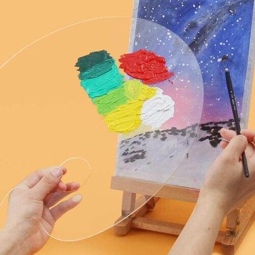 Acrylic Paint Palette Transparent Clear Gouache Artist Watercolour Paint For Oil Palette Tools Painting Easy Cleanup Mixing O1C8