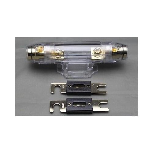 ANL Fuse holder Distribution INLINE 0 4 8 GA GOLD PLATED FREE 80A 100A 150A 200A 250A 300A FUSE SKFH100